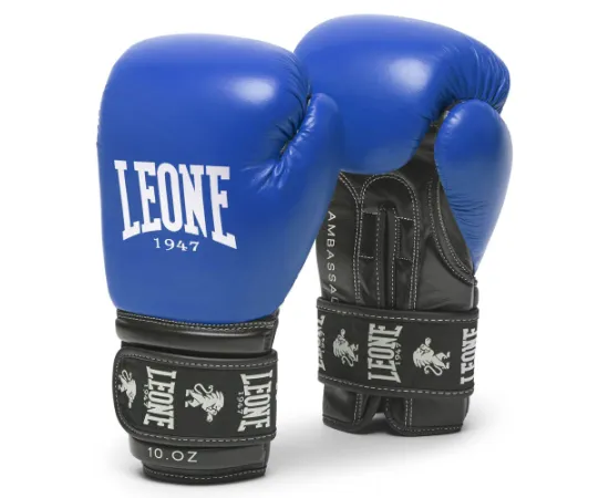 lacitesport.com - Leone 1947 Ambassador Gants de boxe, Couleur: Bleu, Taille: 10oz