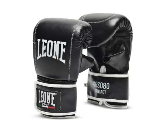 lacitesport.com - Leone 1947 Contact Gants de boxe sac, Couleur: Noir, Taille: L