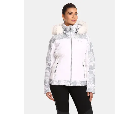 lacitesport.com - Veste de ski avec pour femme avec système de chauffage intégré KILPI LENA-W, Couleur: Blanc, Taille: 34