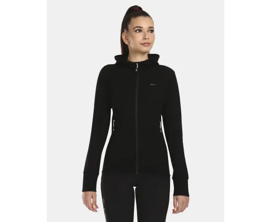 lacitesport.com - Pull à capuche en laine mérinos pour femme Kilpi WOLIE-W, Couleur: Noir, Taille: 38