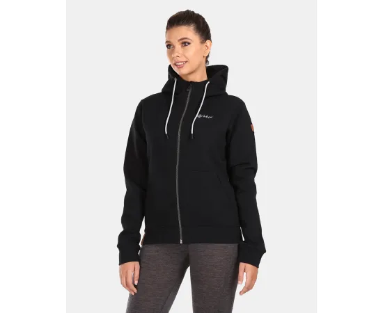 lacitesport.com - Sweat à capuche en coton pour femme Kilpi RAJANA-W, Couleur: Noir, Taille: 34