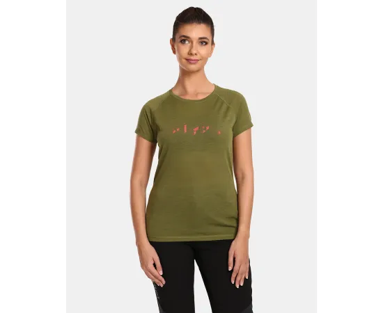 lacitesport.com - T-shirt en laine merinos pour femme ZARJA-W, Couleur: Vert, Taille: 36