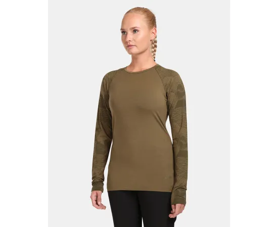 lacitesport.com - T-shirt à manches longues en laine merinos pour femme Kilpi VENDELIA-W, Couleur: Vert, Taille: 36