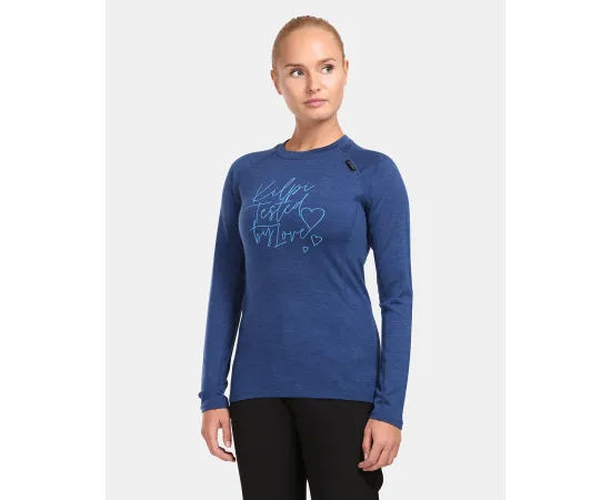 lacitesport.com - T-shirt fonctionnel à manches longues pour femme KILPI MAVORA TOP-W, Couleur: Bleu, Taille: 36