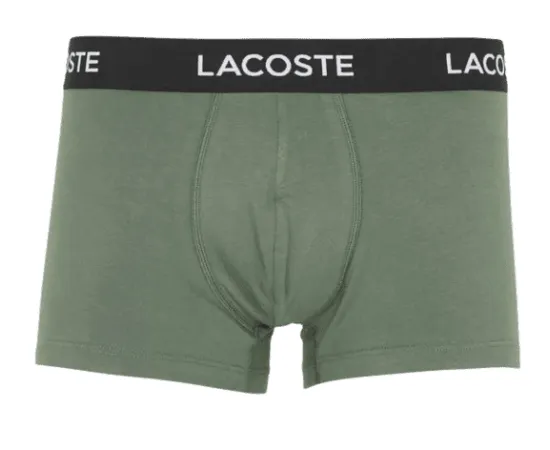 lacitesport.com - Lacoste Lot de 3 Boxer Courts Tricolores Homme, Couleur: Blanc, Taille: XS