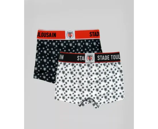 lacitesport.com - Stade Toulousain Lot de 2 boxers Enfant, Couleur: Noir, Taille: 6 ans