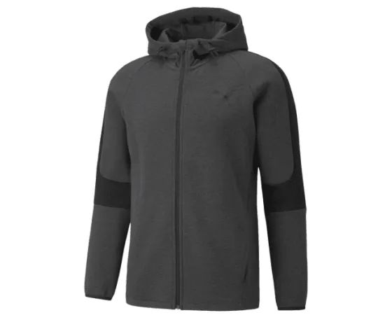 lacitesport.com - Puma Evocore Sweat à capuche zippé Homme, Couleur: Gris, Taille: S