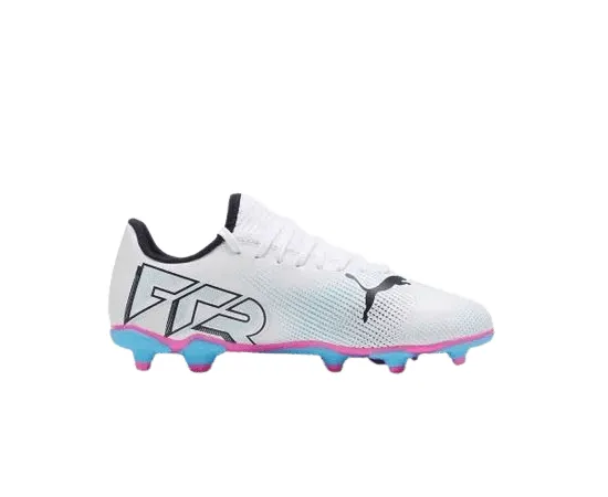 lacitesport.com - Puma Future 7 Play FG/AG Chaussures de foot Enfant, Couleur: Blanc, Taille: 29,5