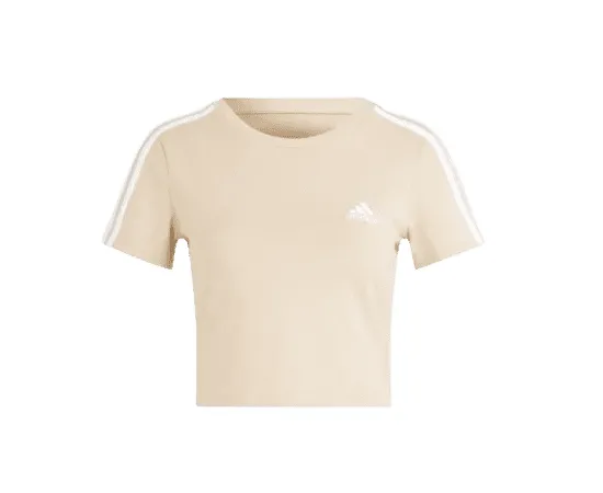 lacitesport.com - Adidas 3 Stripe Bady T-shirt Femme, Couleur: Beige, Taille: L