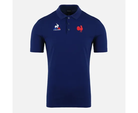 lacitesport.com - Le Coq Sportif France Rugby Polo Homme, Couleur: Bleu, Taille: XS