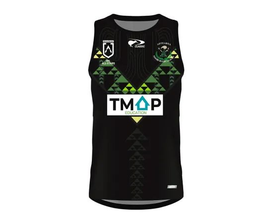 lacitesport.com - NRL Maori All stars 2024 Débardeur d'entraînement Homme, Couleur: Noir, Taille: S