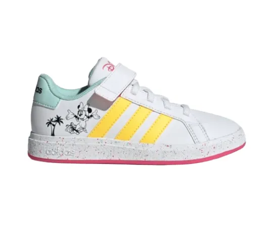 lacitesport.com - Adidas Grand Court Minie EL K Chaussures Enfant, Couleur: Blanc, Taille: 28