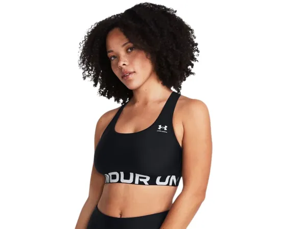 lacitesport.com - Under Armour HeatGear® Mid Branded Brassière Femme, Couleur: Noir, Taille: L