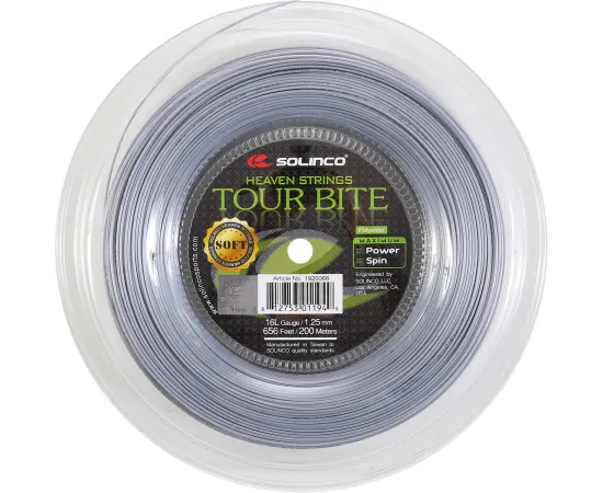 lacitesport.com - Solinco Tour Bite Soft 200m Cordage de tennis, Couleur: Gris