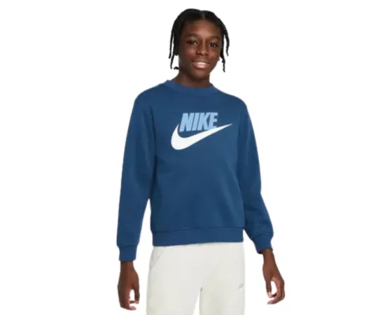 lacitesport.com - Nike Club Fleece Sweat Enfant, Couleur: Bleu, Taille: L (enfant)