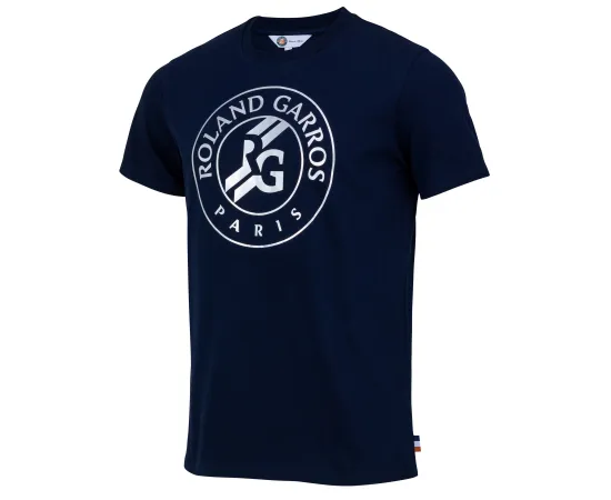 lacitesport.com - T-shirt Roland Garros - Collection officielle - Taille Homme, Couleur: Bleu, Taille: S