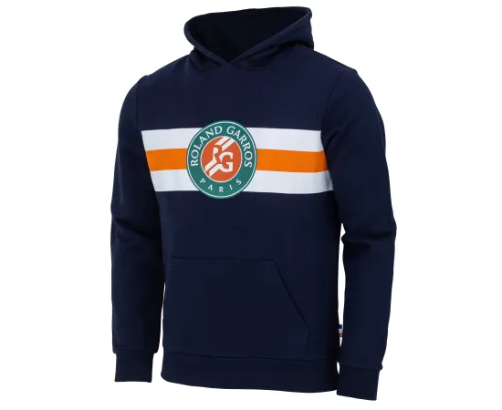 lacitesport.com - Sweat capuche Roland Garros - Collection officielle - Taille Enfant, Couleur: Bleu, Taille: 8 ans