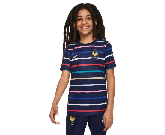 lacitesport.com - Nike Equipe de France Maillot Pre-match Academy Pro 2024 Enfant, Couleur: Bleu, Taille: L (enfant)