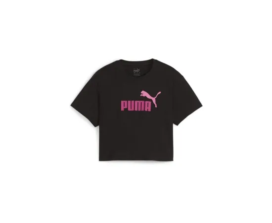 lacitesport.com - Puma Logo Crop T-shirt enfant, Couleur: Noir, Taille: 6 ans (EU116)