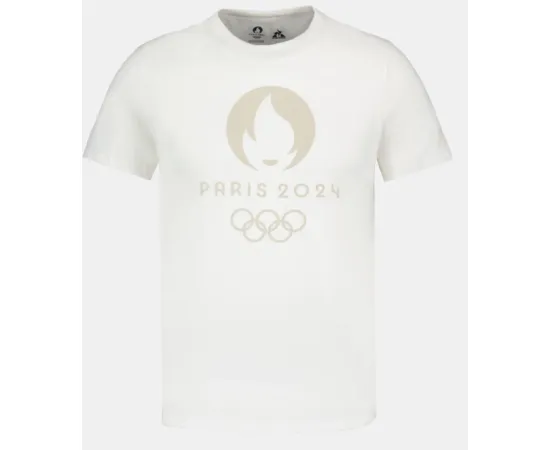 lacitesport.com - Le Coq Sportif Graphique Paris 2024 N°1 T-shirt Homme, Couleur: Beige, Taille: M