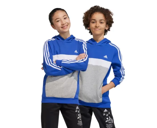 lacitesport.com - Adidas Tiberio Sweat à capuche Enfant, Couleur: Bleu, Taille: 11/12 ans