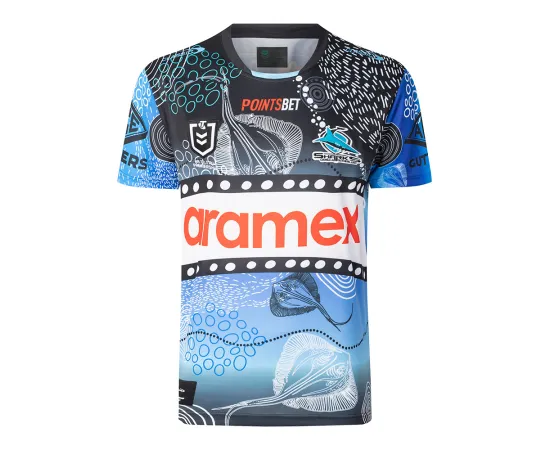 lacitesport.com - Maillot Sharks NRL 2024 Indigenous Homme, Taille: S