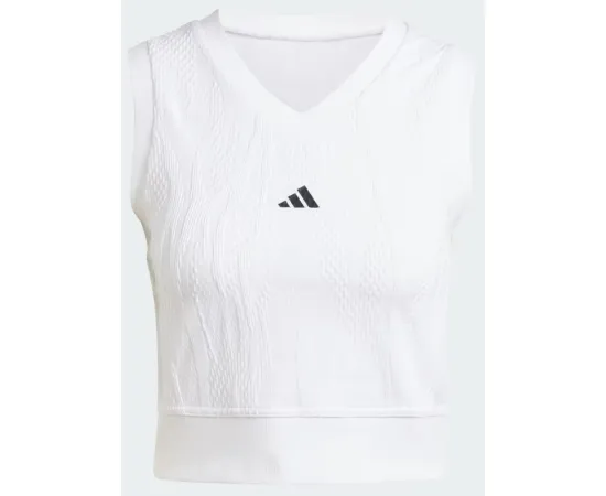 lacitesport.com - Adidas Pro Wimbledon Croq Top Femme, Couleur: Blanc, Taille: XS