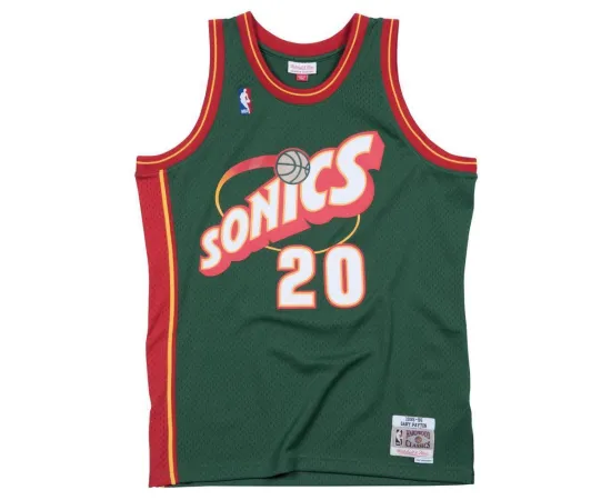 lacitesport.com - Mitchell&Ness NBA Gary Payton 9596 Seattle Sonics Swingman Maillot de basket Adulte, Taille: M