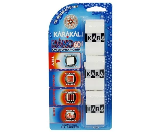 lacitesport.com - Karakal nano 60 Surgrips, Couleur: Blanc