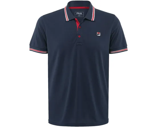 lacitesport.com - Fila Piro Polo de tennis Homme, Couleur: Bleu Marine, Taille: XL